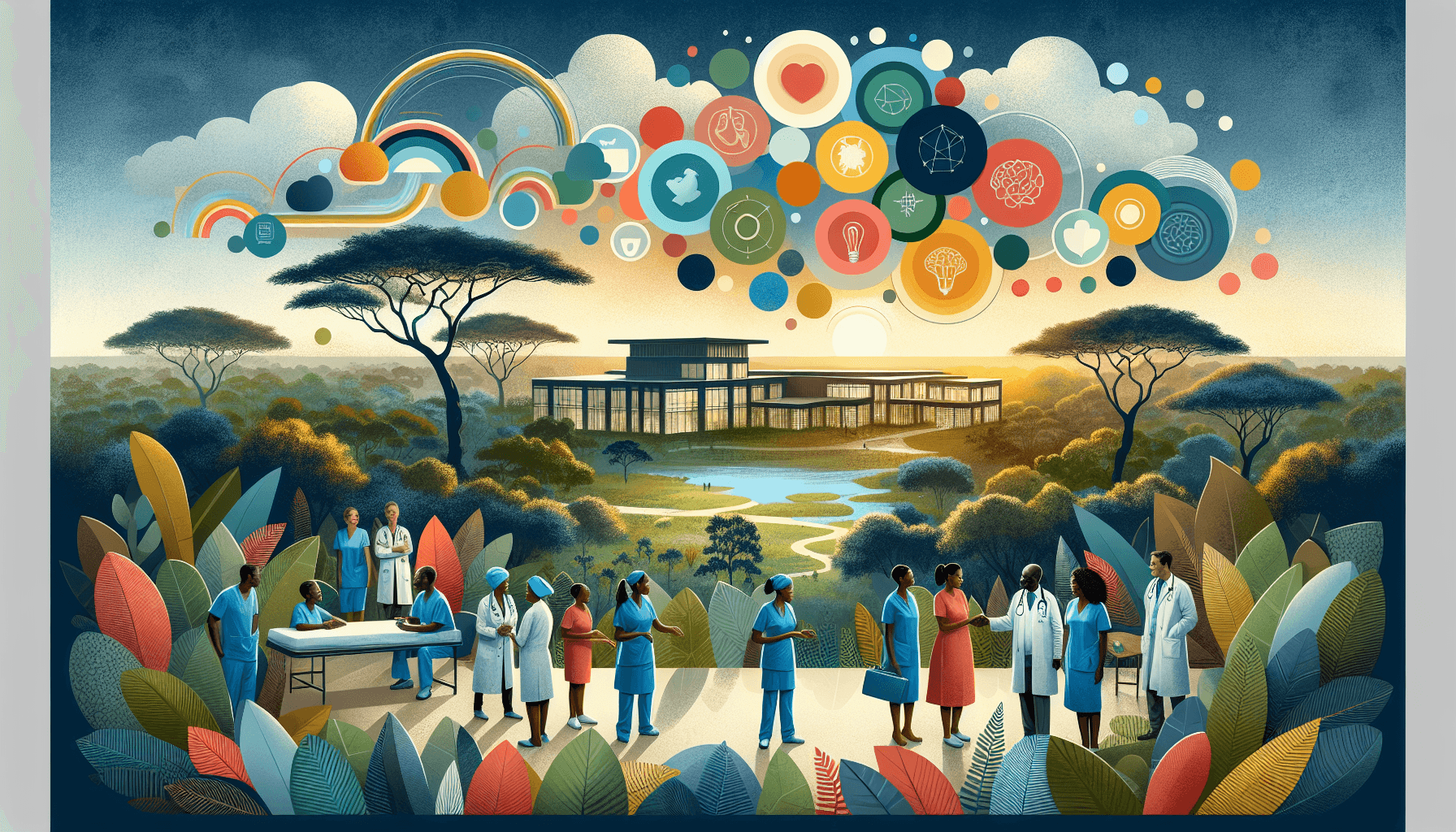 Illustration representing the concept of design thinking in healthcare: a global case study