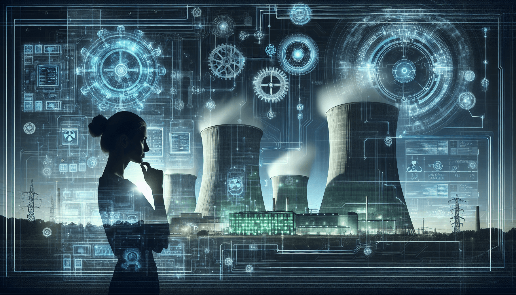 Illustration representing the concept of innovative human factors engineering in nuclear safety